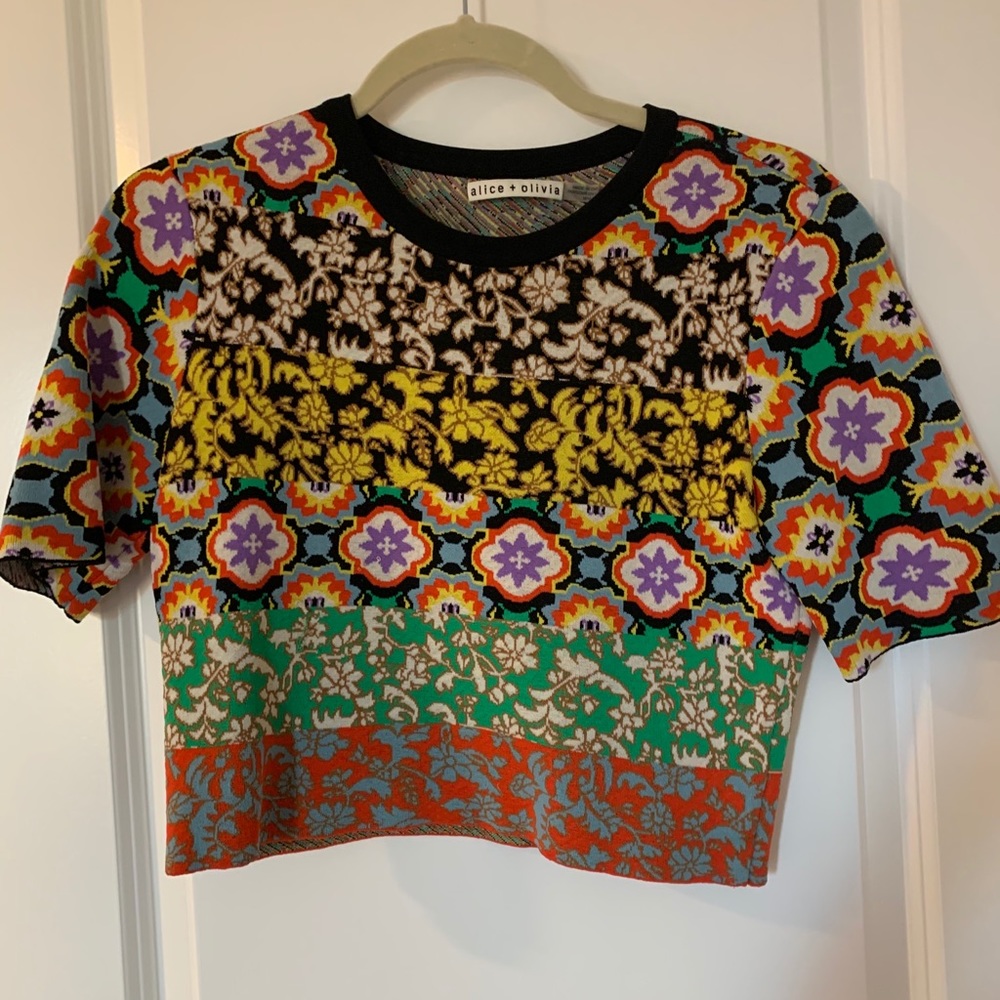 Alice and Olivia Cropped Knit Top - worn 1 time